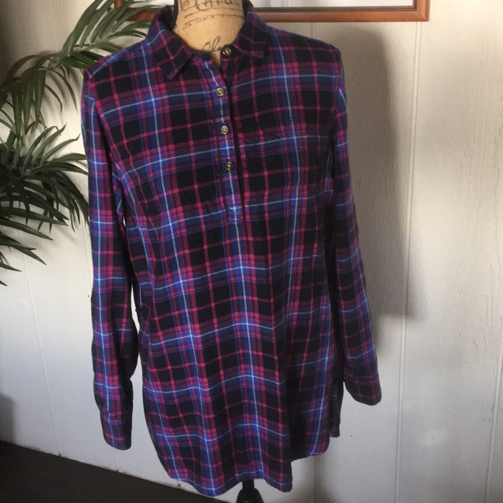 Tommy Hilfiger Women’s Pullover Flannel Top Size M